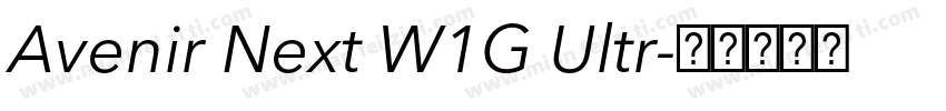 Avenir Next W1G Ultr字体转换